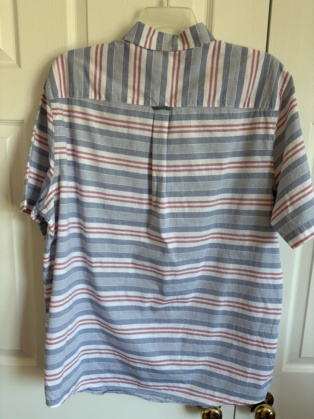 Chaps Men’s L Short Sleeve Button Down Shirts Green Plaid Blue Stripe (XXL) - Picture 5 of 10
